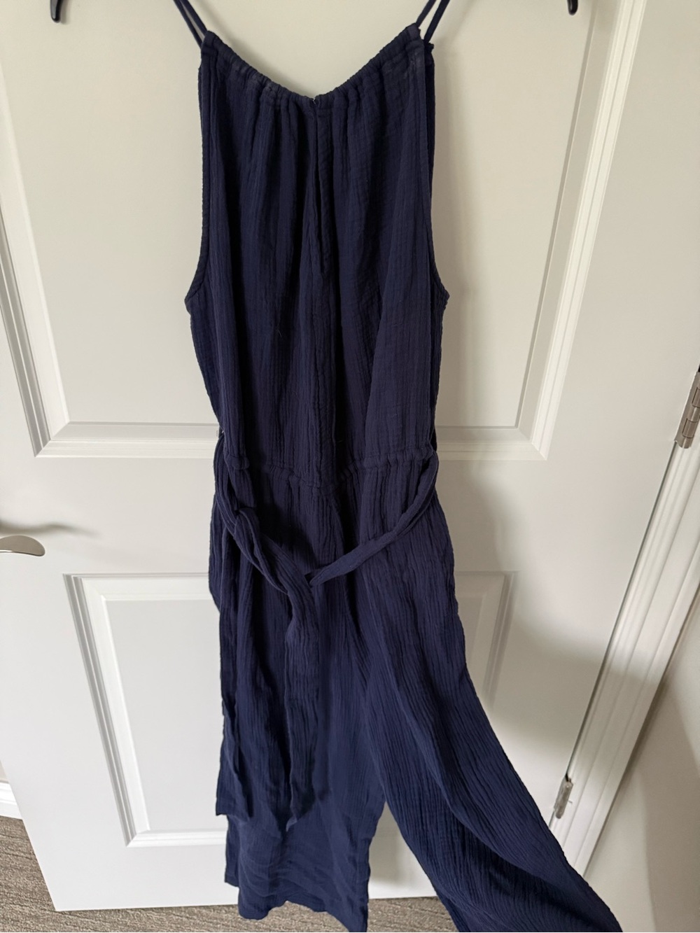 Saks Fifth Avenue Gauzy Belted Jumpsuit NEW